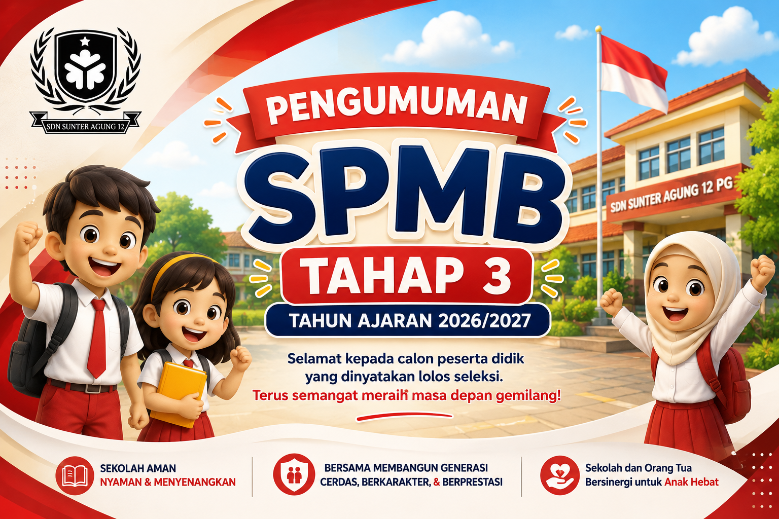 Hasil Seleksi SPMB Tahap Ketiga SDN Sunter Agung 12 Pg Tahun Ajaran 2026/2027 - Pengumuman SDN Sunter Agung 12 PG