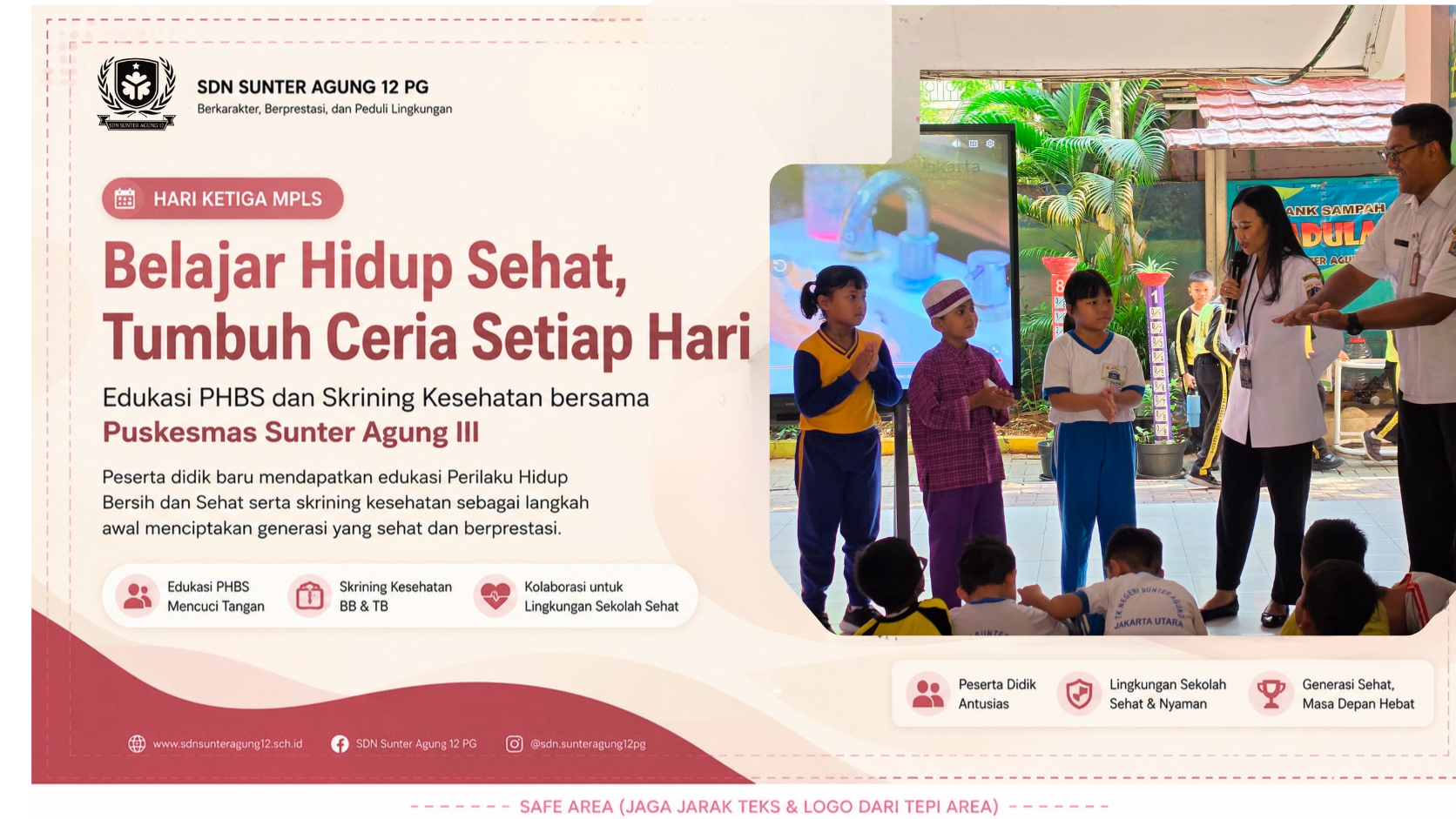 Belajar Hidup Sehat di Hari Ketiga MPLS, SDN Sunter Agung 12 Pg Berkolaborasi dengan Puskesmas Sunter Agung III - Berita SDN Sunter Agung 12 PG