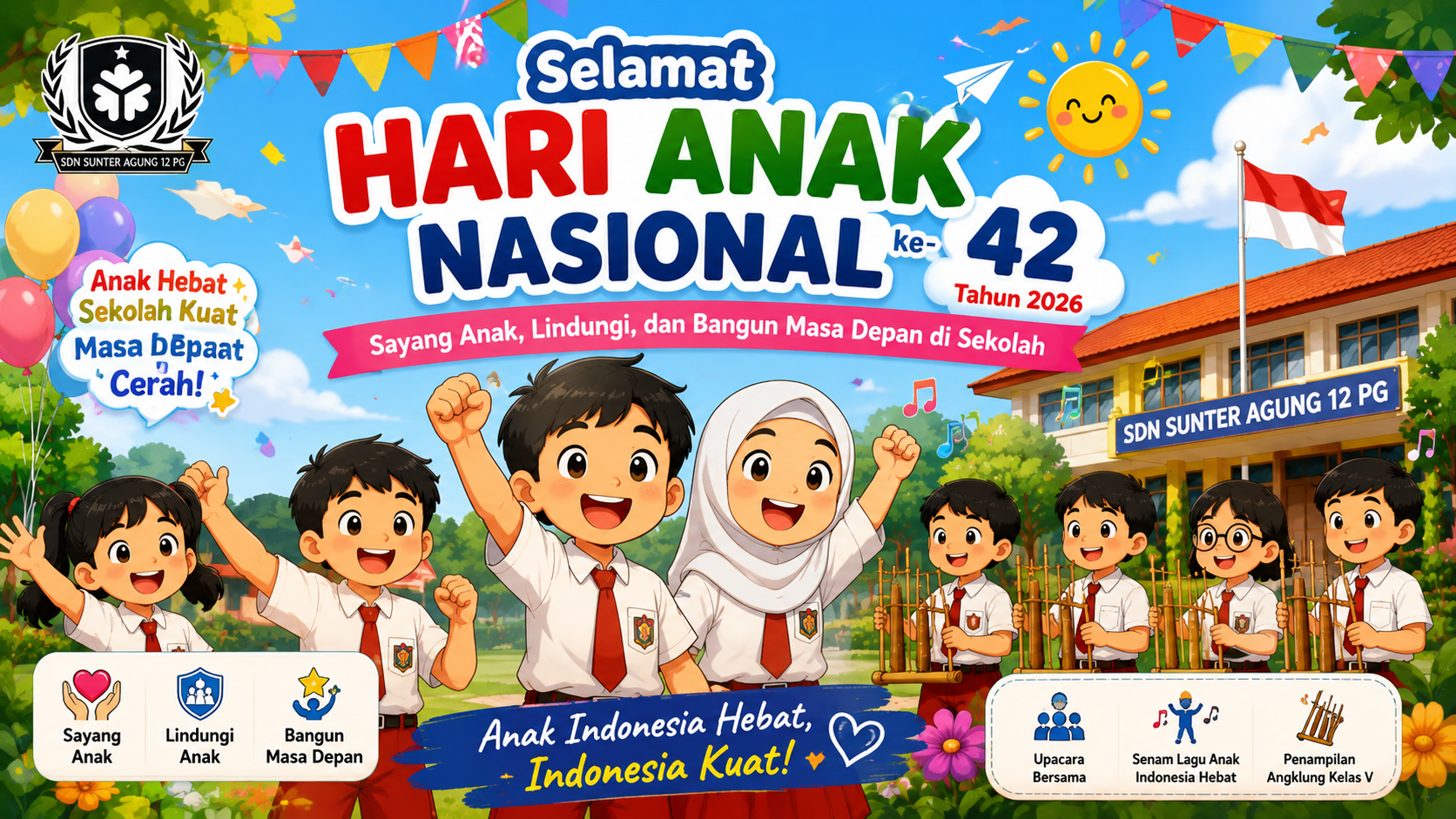 Hari Anak Nasional 2026, Rayakan Semangat Anak Hebat di SDN Sunter Agung 12 Pg - Berita SDN Sunter Agung 12 PG