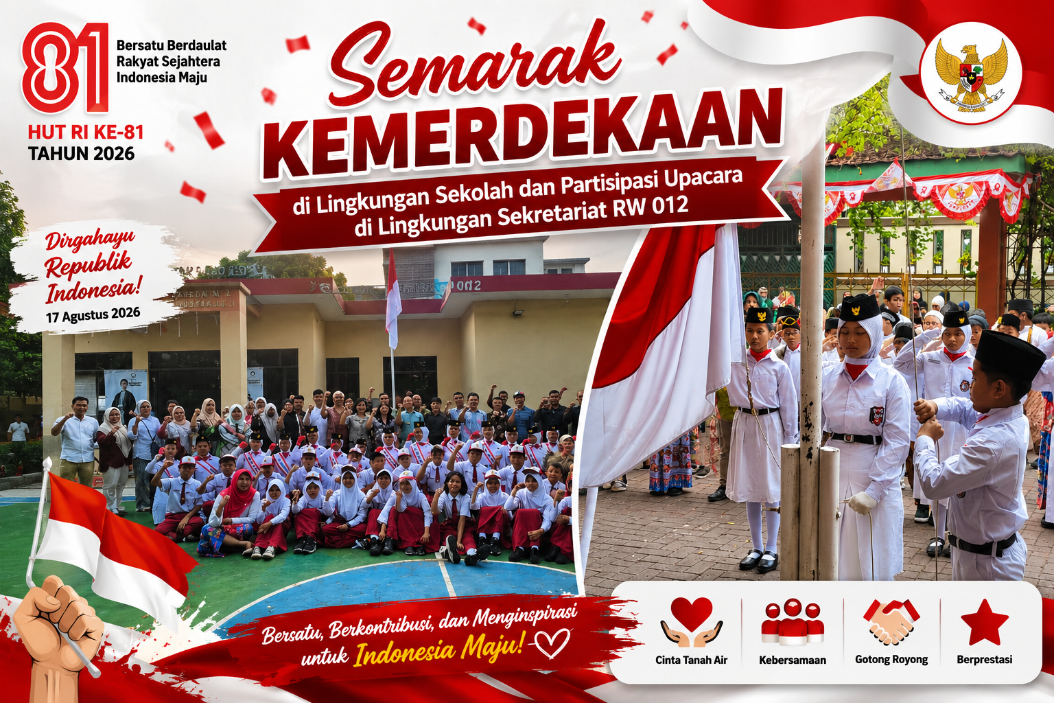 Semarak Kemerdekaan, Semangat Merah Putih Tumbuh Bersama - Artikel SDN Sunter Agung 12 PG